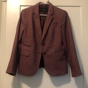 Raspberry-colored Banana Republic Tweed Blazer